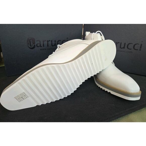 Carrucci Men’s White Leather Patterned Design Lace Up Ankle Boots Us 10 D main image 6